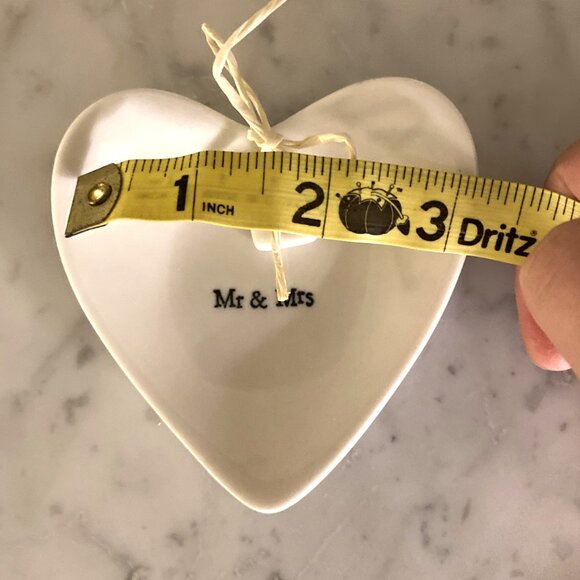 Crate and Barrel Ring Dish  - Mr. and Mrs. - Picture 2 of 3